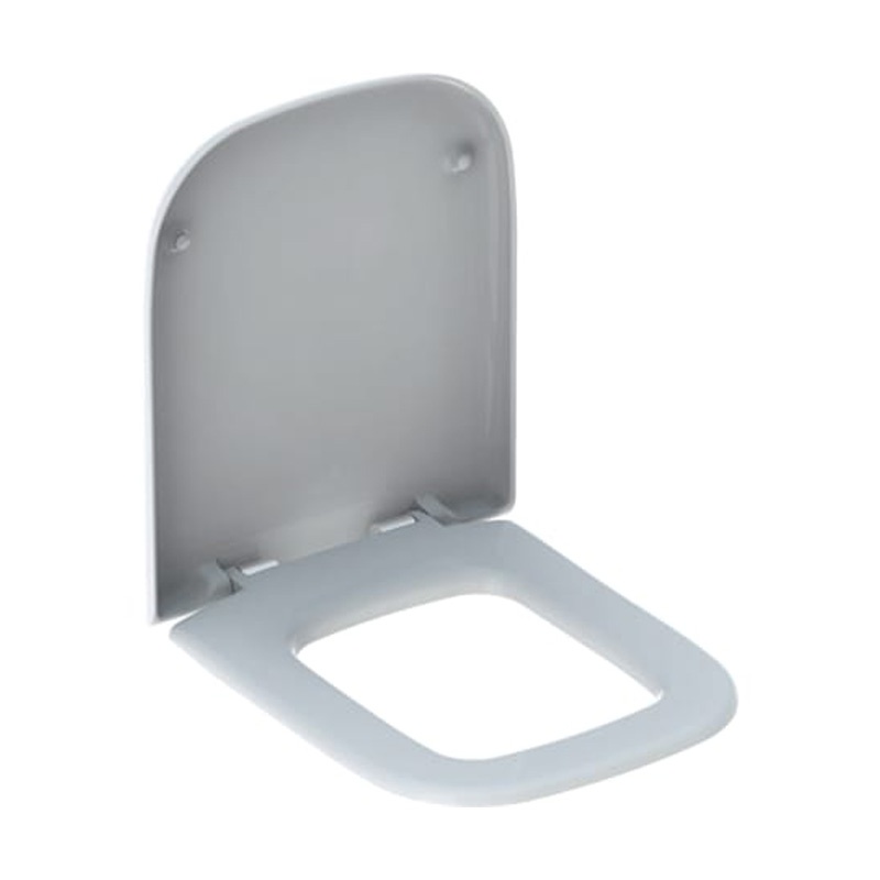 Set Geberit, MyDay, format din vas WC suspendat rimfree, cu capac și bideu, alb - 2 | YEO