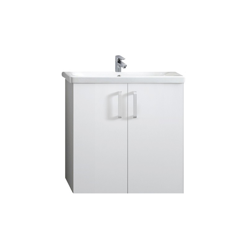 Set mobilier suspendat și lavoar, Kolpasan, Evelin, 65 cm, alb