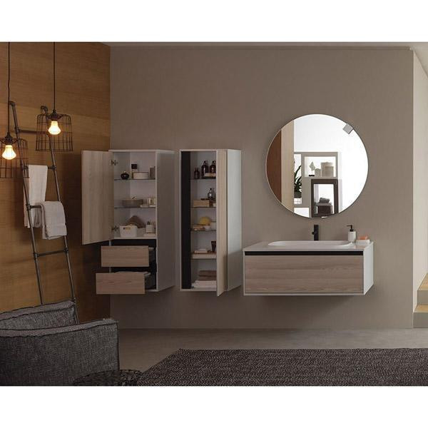 Set mobilier suspendat si lavoar Kolpasan, Pandora, 75 cm, lemn natur - 3 | YEO
