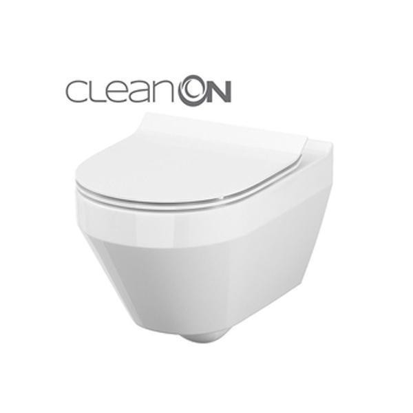 Set vas WC, Cersanit, Crea, oval, suspendat cu capac Soft-Close si Easy Off inclus - 1 | YEO