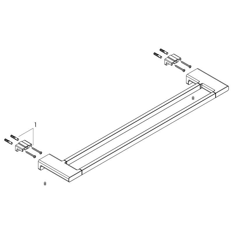 Suport de prosop dublu, Hansgrohe, AddStoris, crom - 1 | YEO