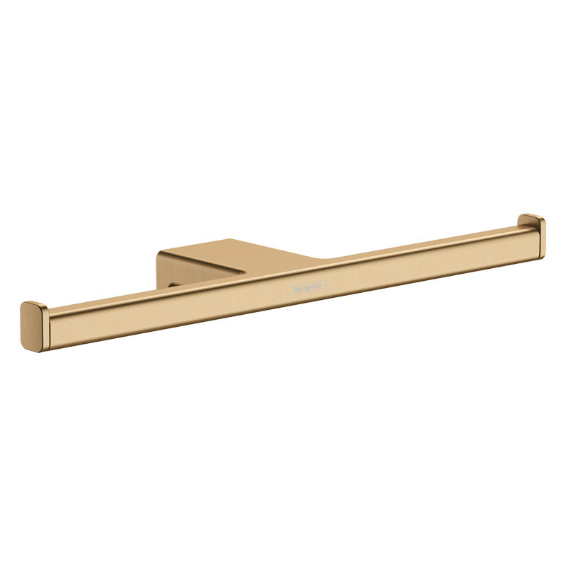Suport dublu hartie igienica Hansgrohe, AddStoris, bronz periat