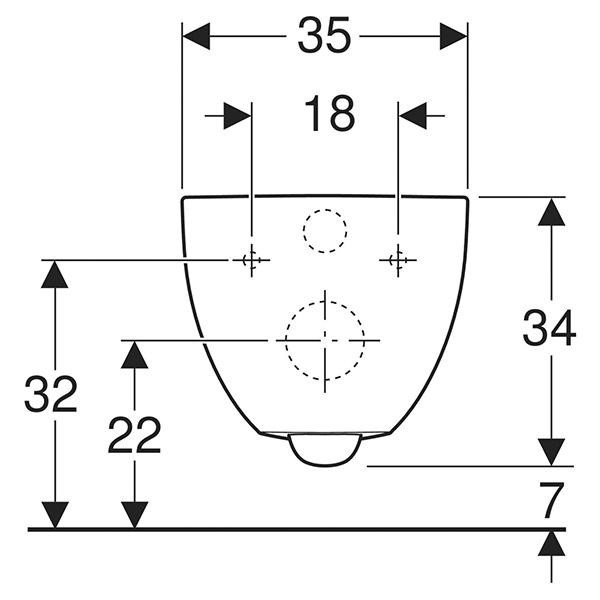 Vas WC suspendat Geberit, Acanto, rimfree, alb - 4 | YEO