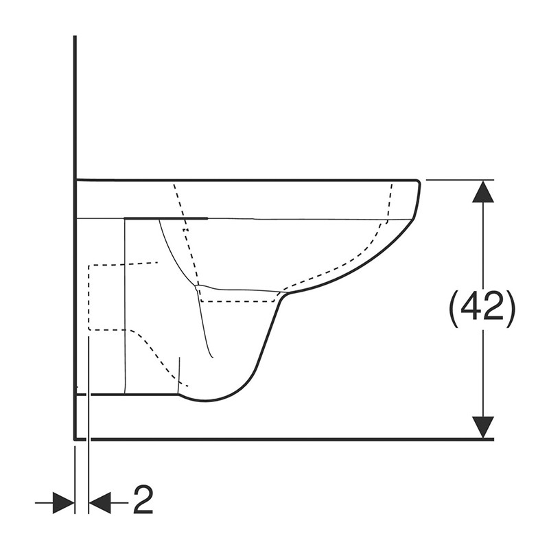 Vas WC suspendat, Geberit, Selnova Square, cu spalare verticala, rimfree, alb - 3 | YEO