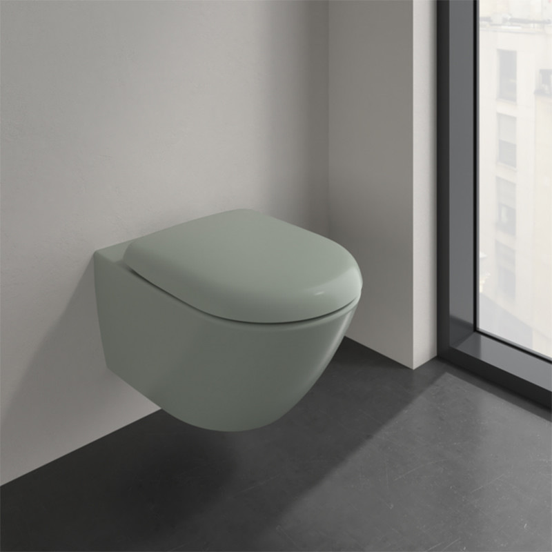 Vas wc suspendat, Villeroy & Boch, Antao, rimless, cu TwistFlush, verde mat - 1 | YEO