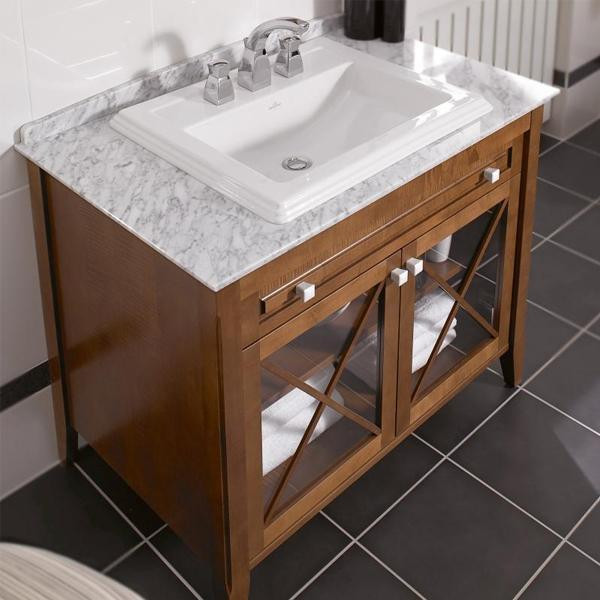 Villeroy & Boch, Hommage, lavoar incastrat, ceramic plus, alb alpin, 63 cm - 2 | YEO
