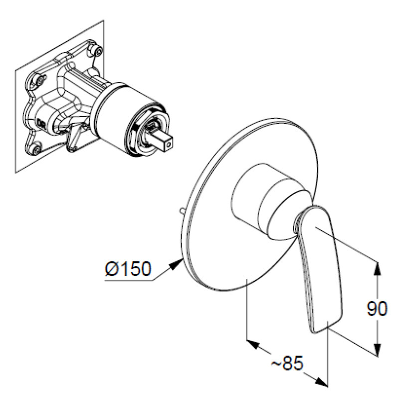 Baterie duș, Kludi, Balance, alb crom, 527559175 - 1 | YEO