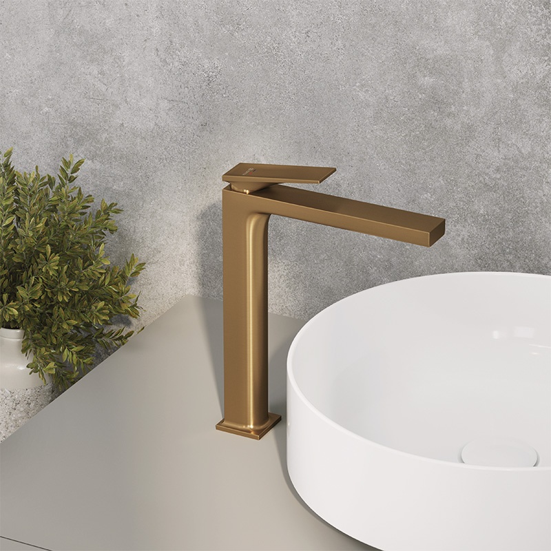 Baterie înaltă pentru lavoar Kludi, Decus 240, fără ventil, brushed bronz - 1 | YEO