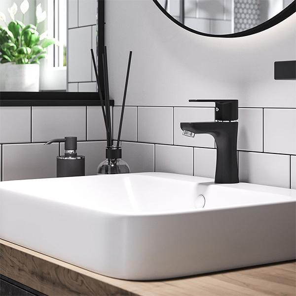 Baterie lavoar, Ferro, Algeo, negru mat - 3 | YEO