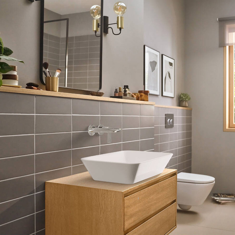 Baterie lavoar Hansgrohe, Rebris E, montaj pe perete, pipa 200 mm - 2 | YEO