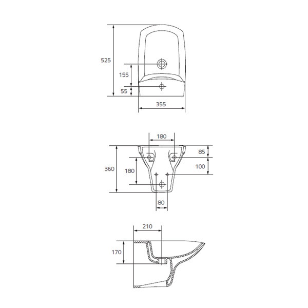 Bideu suspendat Cersanit, Carina, alb - 2 | YEO