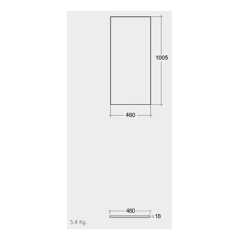 Blat pentru mobilă baie Rak, Plano 100 cm, grey elm - 1 | YEO