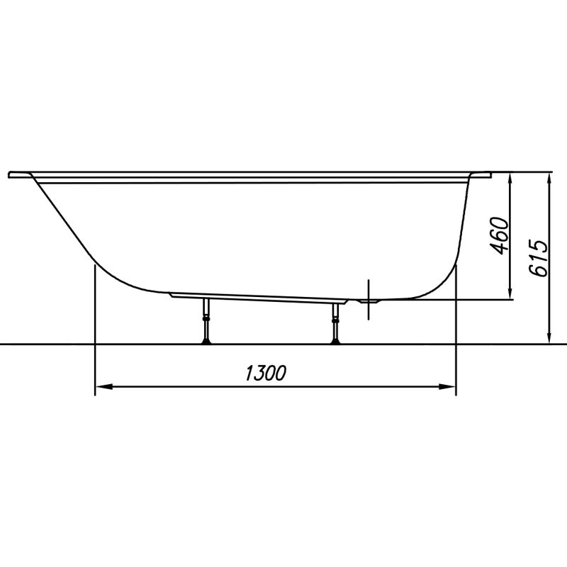 Cada dreptunghiulara, Kolpasan, Betty E2, 170 x 75 cm, alb - 3 | YEO