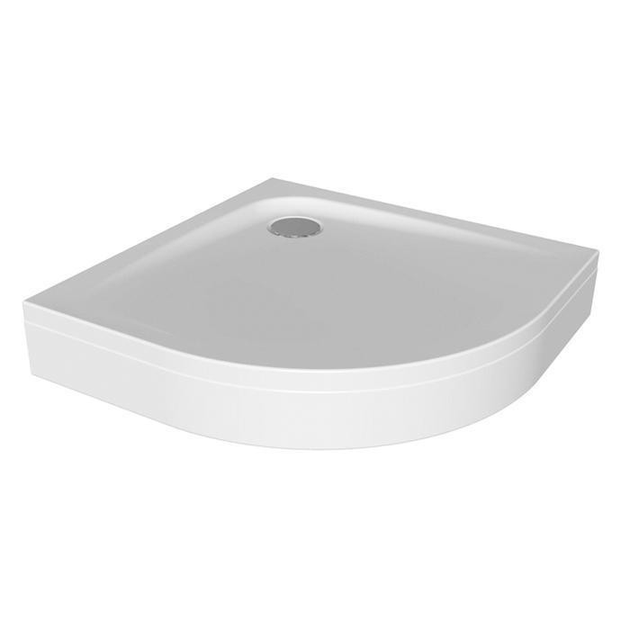 Cadita de dus semirotunda Kolpasan, Evelin, cu masca 80 x 80 cm, R55, FI90, acril