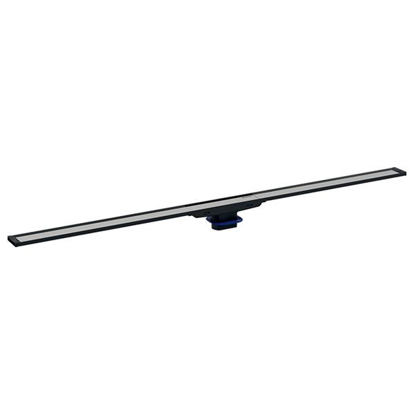 Capac pentru rigola dus Geberit, CleanLine 20, montaj in pardoseala, negru/periat, 30-90 cm