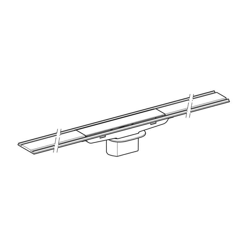 Capac pentru rigola dus Geberit, CleanLine 60, SLIM, montaj in pardoseala, 30 - 90 cm, crom lucios - 1 | YEO