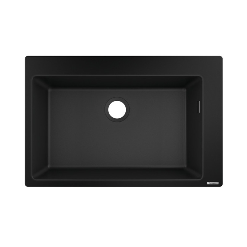 Chiuvetă bucătărie Hansgrohe, S510-F660 SilicaTec, 77 cm, negru grafit, 43313170