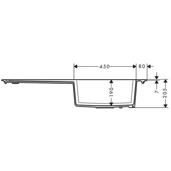 Chiuveta de bucatarie Hansgrohe, SilicaTec, 1 cuva cu picurator, 105x51 cm, negru grafit - 3 | YEO