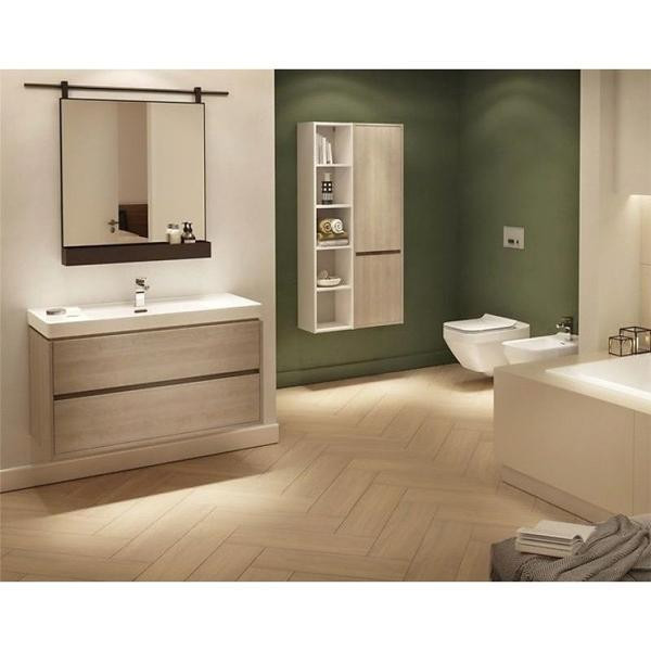 Dulap coloana Cersanit, Crea, cu doua usi, 140 cm, stejar - 2 | YEO