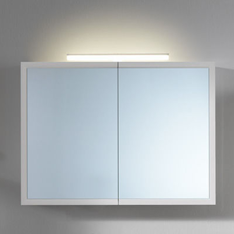 Dulap cu oglinda, Kolpasan, Blanche, 2 usi si iluminare LED, alb mat - 3 | YEO