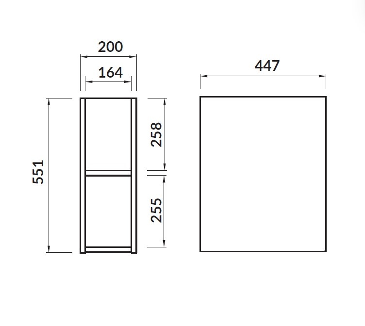 Dulap fără ușă Cersanit, Moduo 20 cm, stejar - 1 | YEO