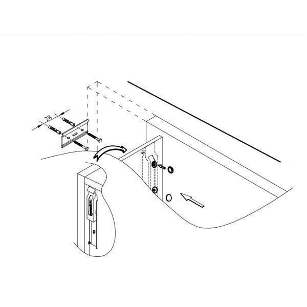 Dulap inalt suspendat Kolpasan, Pandora, 130 cm, negru - 3 | YEO