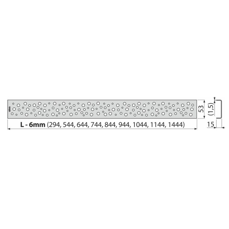 Grătar pentru rigolă, Alcadrain, Buble, 65 cm, crom - 1 | YEO