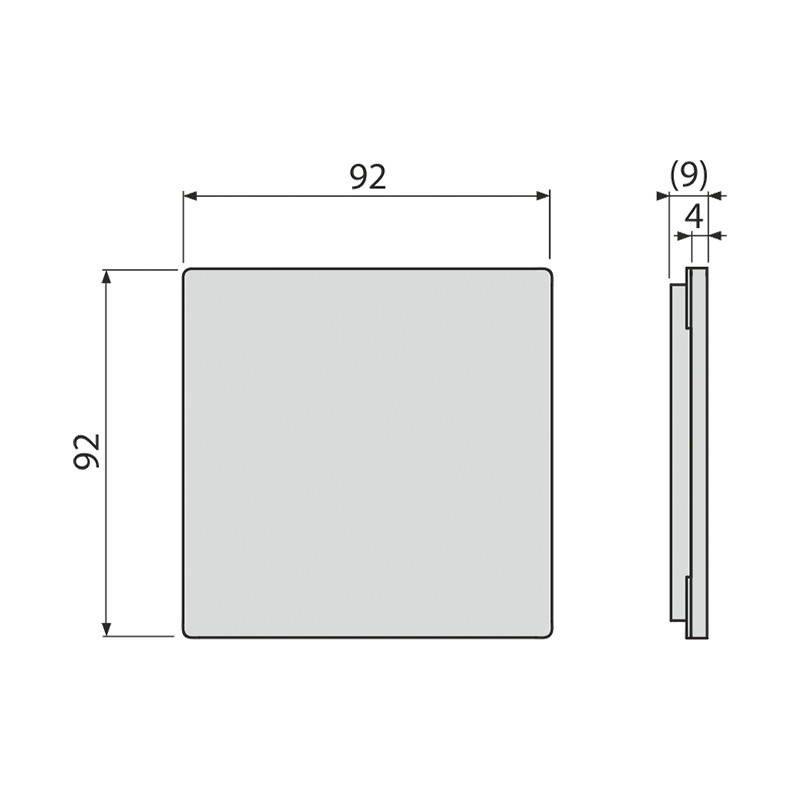 Grătar plin pentru sifon de pardoseală, Alcadrain, 9,2 x 9,2 cm, crom - 1 | YEO