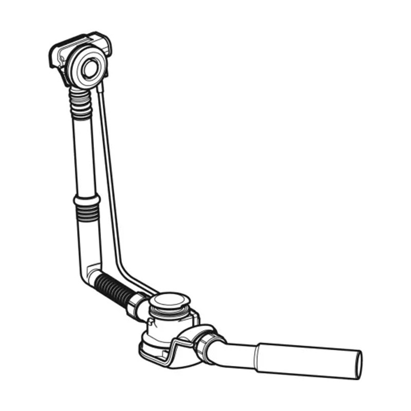 Instalatie de cada, Geberit, PushControl, actionare prin apasare, L=26 cm - 1 | YEO