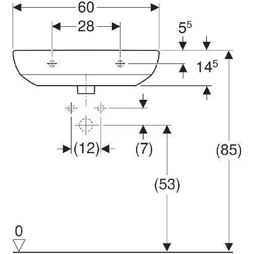 Lavoar Geberit, Selnova, 60 cm, alb - 4 | YEO