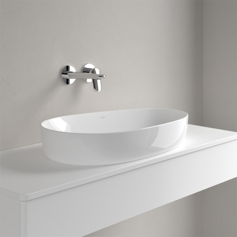Lavoar pe blat, Villeroy & Boch, Antao, asimetric, 65 cm, alb - 3 | YEO