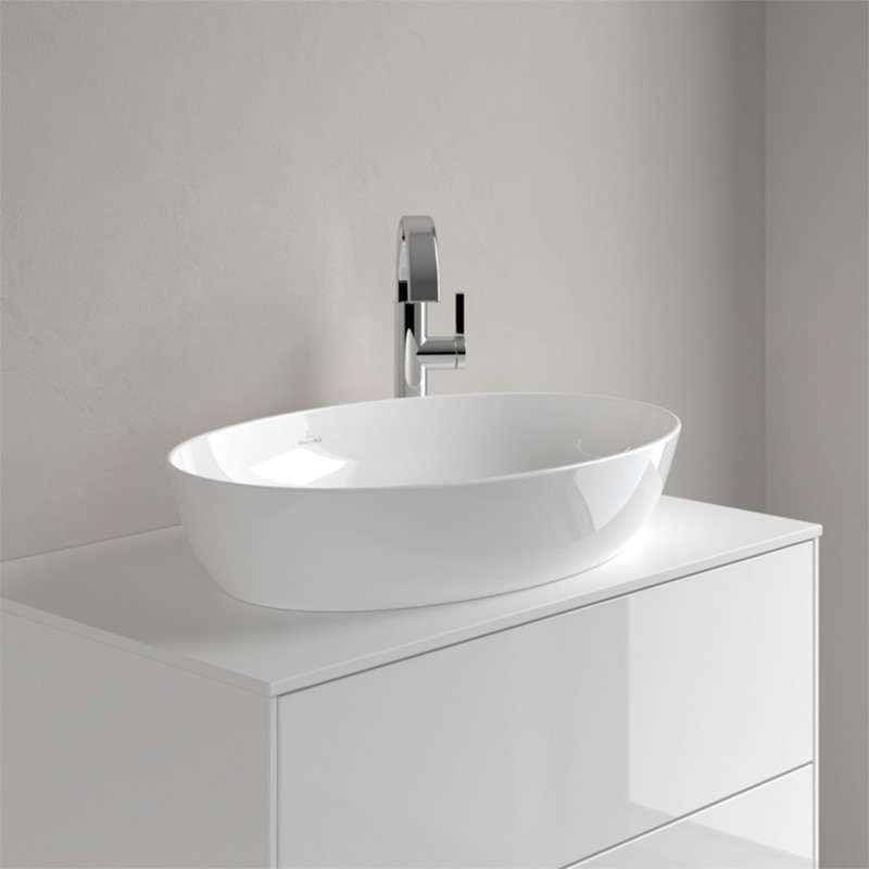 Lavoar pe blat, Villeroy & Boch, Artis, oval, 61 cm, CeramicPlus, alb alpin - 1 | YEO