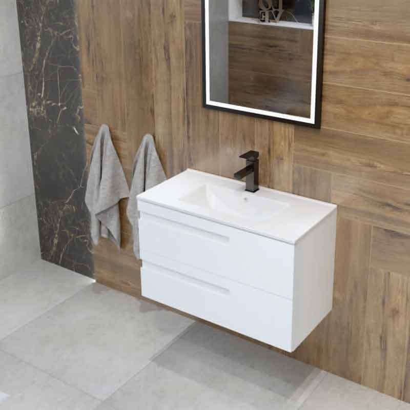 Lavoar pentru mobilier, Spectrum, Flamengo, slim, 80 cm, alb - 1 | YEO