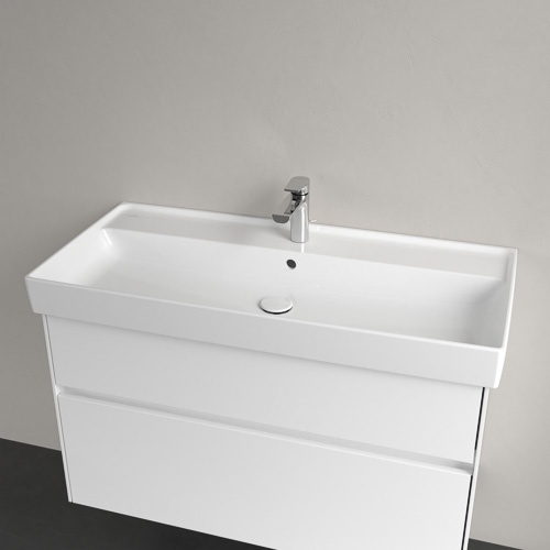 Lavoar pentru mobilier Villeroy & Boch, Collaro 100 cm, TitanCeram cu orificiu pentru baterie și preaplin, alb alpin, 4A33A501 - 2 | YEO