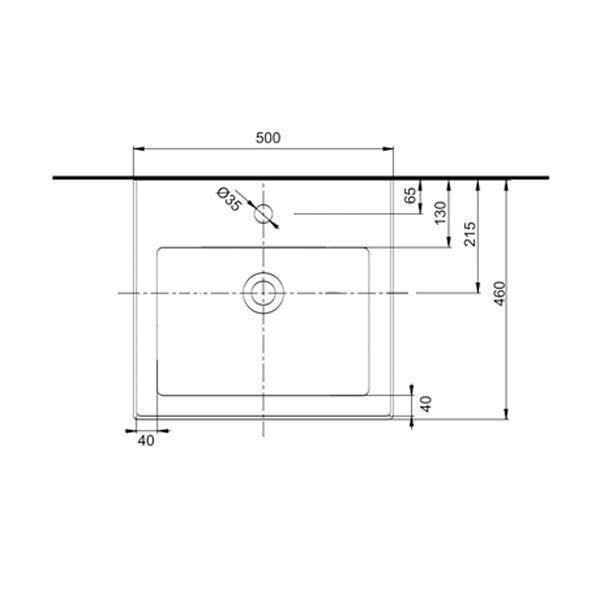 Lavoar rectangular, Kolo, Twins, 50 cm - 1 | YEO