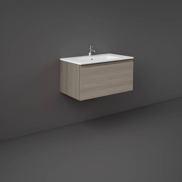 Mobilier pentru lavoar Rak, Joy-Uno 80 cm, suspendat, 1 sertar, ulm
