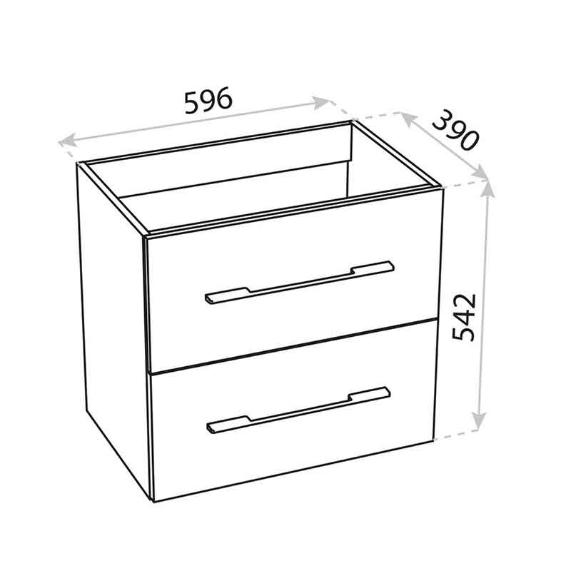 Mobilier pentru lavoar Spectrum, Canari, mânere crom, 60 cm, alb - 3 | YEO