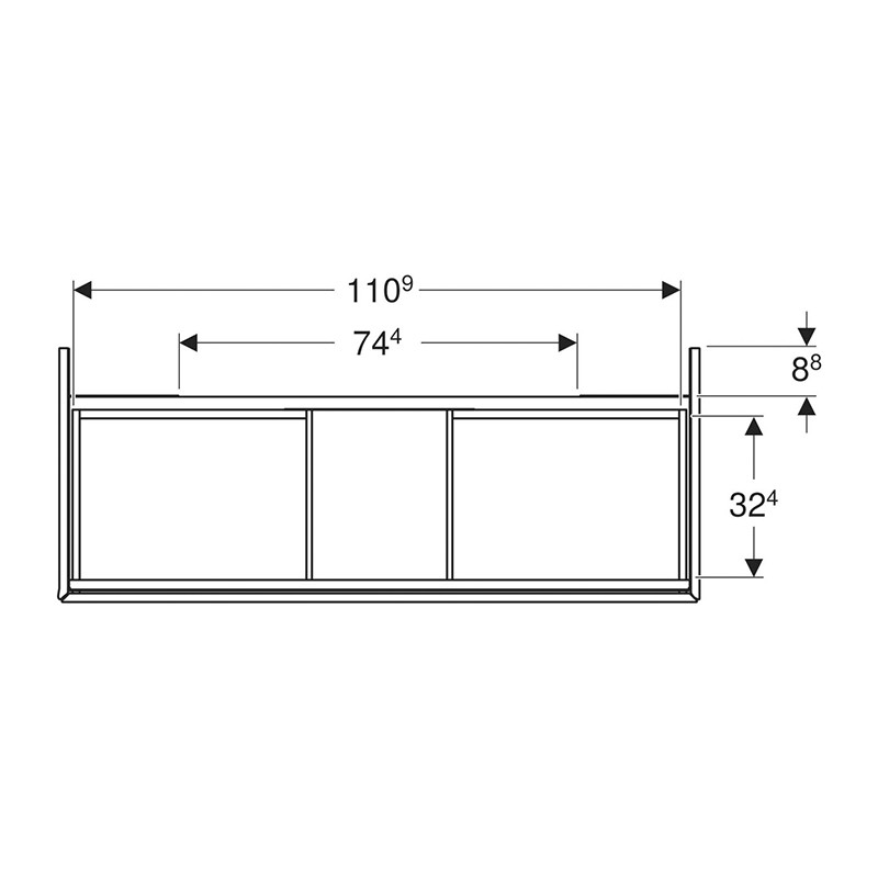 Mobilier suspendat, Geberit, ONE, pentru lavoar, 120 cm, alb - 3 | YEO