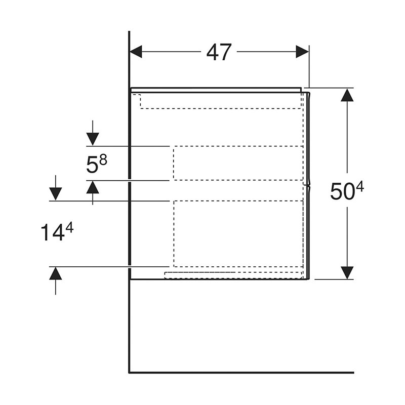 Mobilier suspendat, Geberit, ONE, pentru lavoar, 120 cm, lava - 3 | YEO
