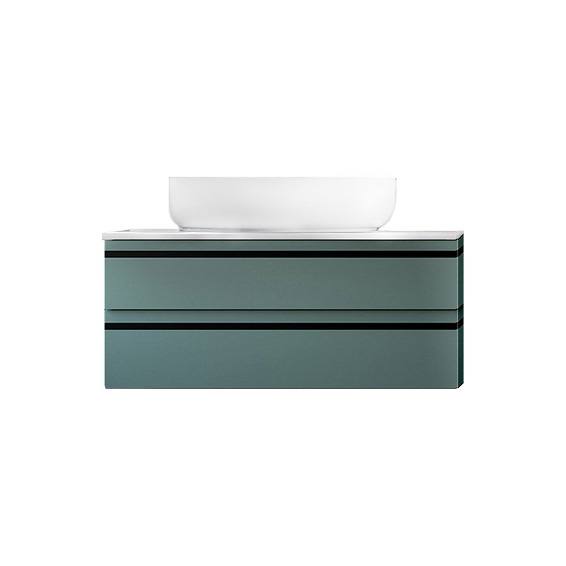Mobilier suspendat Kolpasan, Alexis, pentru lavoar pe blat, 80 cm, Green - 1 | YEO