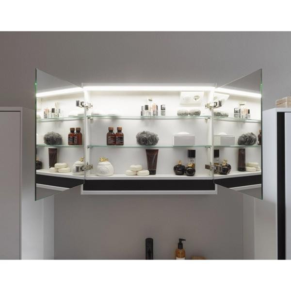 Oglinda cu dulap Kolpasan, Pandora, iluminare led, 75 cm, alb - 3 | YEO