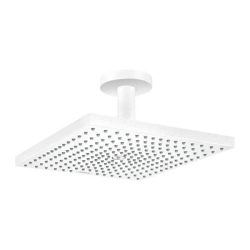 Pălărie de duș, Hansgrohe, Raindance E 300, cu un jet, alb mat