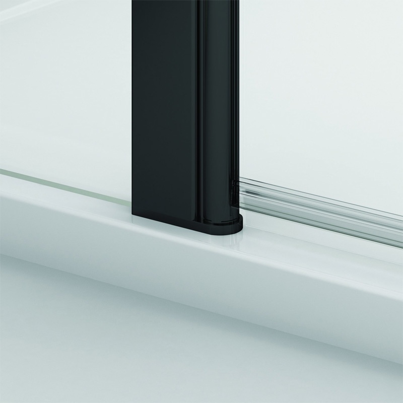 Paravan cadă pivotant Ronal SanSwiss, Solino 75 cm, negru mat - 1 | YEO