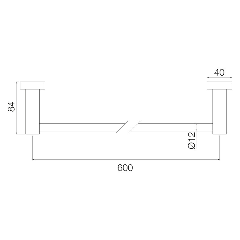 Portprosop, FIMA Carlo Frattini, Rotola, 60 cm, crom, F6000/60CR - 2 | YEO