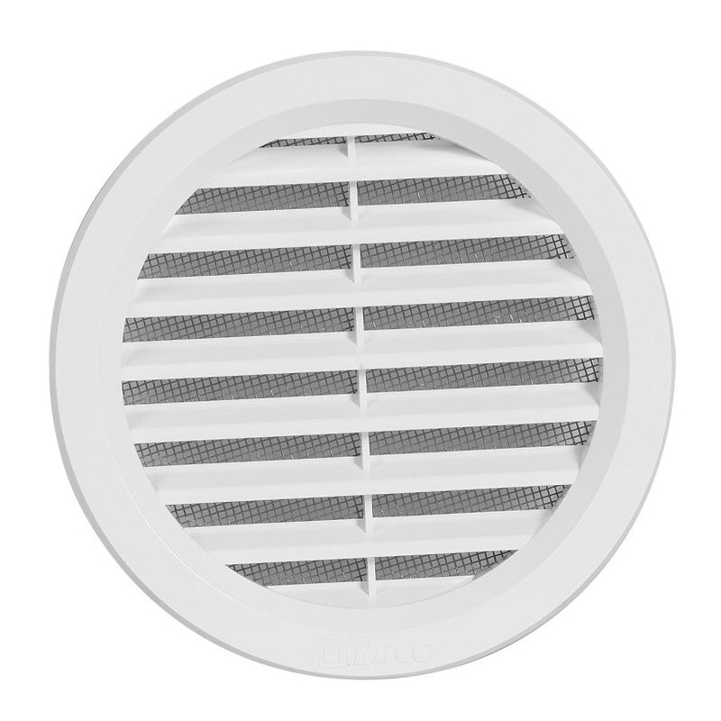 Ramă de aerisire, Haco, cu plasă, 10 cm, alb