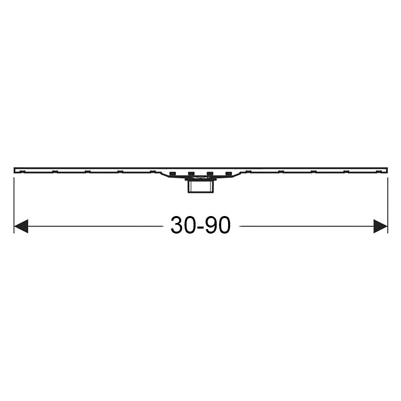 Rigola de dus, Geberit, CleanLine 80, negru-crom - 2 | YEO