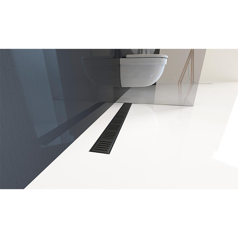 Rigola pentru dus, Alcadrain, Simple, 95 cm, negru mat - 1 | YEO