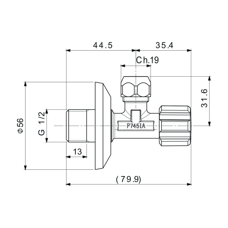 Robinet colțar, FIMA Carlo Frattini, cu filtru, crom, F205CR1/2 - 1 | YEO