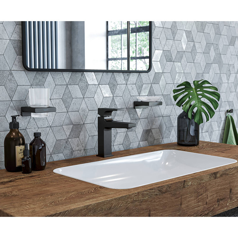 Savoniera cu suport, Hansgrohe, AddStoris, negru mat - 1 | YEO