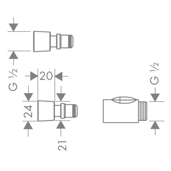 Set cuplare rapida pentru para de dus, Hansgrohe, negru - 1 | YEO